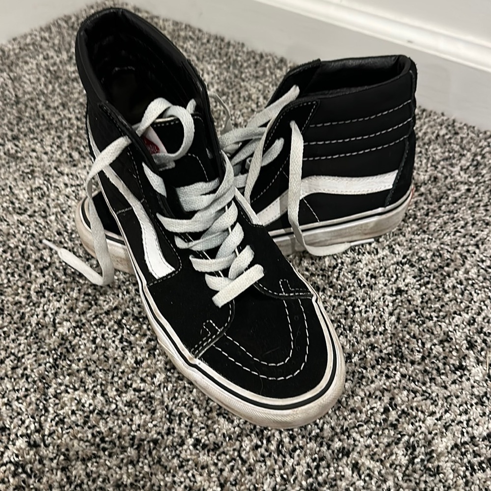 High top Vans skate shoes